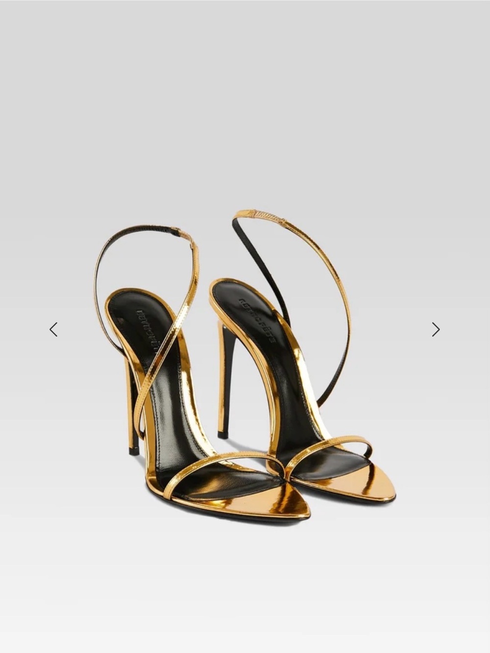 Retrofête Naomi Sandals - NWT Metallic Gold Strappy High-Heel Sandals - Women